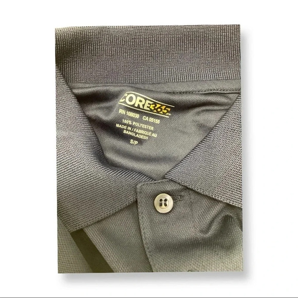 Core 365 Men’s Long Sleeve Moisture Wick Collar Shirt Size X-Large New With Tags - Picture 4 of 4